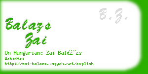 balazs zai business card